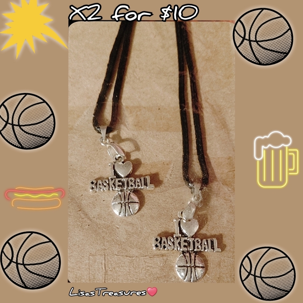 2 Love Basketball Necklaces